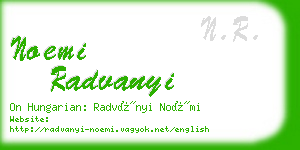 noemi radvanyi business card